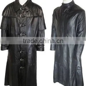 Custom Leather Long Coat thumbnail-1
