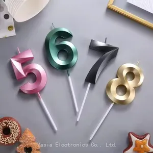 Wholesale Numeric Birthday Candles - Colorful Metal Candles for Birthday Cakes! thumbnail-1