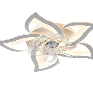 Customized Ceiling Fan Light Bedroom Soft Wind Silent LED Energy-saving Light Luxury Fan Light Cross-border Amazon 110V（Wechat:13510231336） thumbnail-1