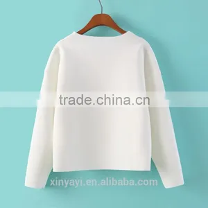 Europe Fashion Comfort Colors Ladies Sweatshirt Without Hood From Knitting Factory thumbnail-2