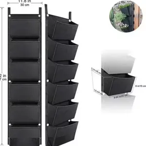 Space-saving Vertical Garden Planter Wall Hanging Multi-pocket Growing Bag for Herbs Strawberries and Flowers thumbnail-5