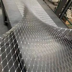 Factory-sleeved 304/316 Stainless Steel Wire Rope Cargo Netting thumbnail-1