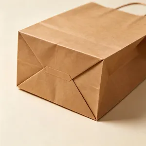 Custom Kraft Paper Shopping Bags With Logo Eco Friendly Recyclable Packaging Bags for Retail Brands thumbnail-3