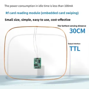 125KHZ UART/TTL 5V Reading 30CM RFID Long-Distance Card Reader Module EM Antenna Remote Card Reader Is Used in Pet Parking Lot thumbnail-2