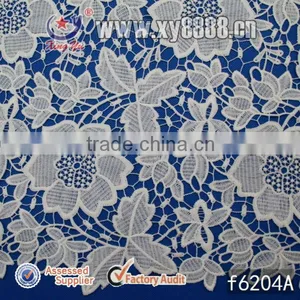 Foshan Xingyu Manufacturer 100% Poly Embroidery Chemical Lace Fabric F6204A thumbnail-1