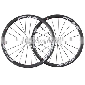 700C Road Bicycle Wheels Carbon Road Wheels Clincher 38mm With Straight Pull Spokes SAPIM and Carbon Hub POWERWAY R36 thumbnail-1