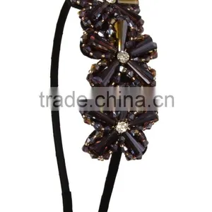 Triple Beaded Flowers Hairband/Heanband thumbnail-1