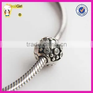 Lamp Work 925 Sterling Silver Clasp Beads Flower Charm Beads thumbnail-6
