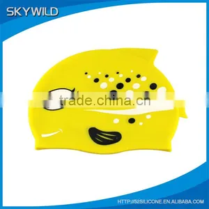 Carton Swim Cap Amazon Hot Selling Funny Silicone Swim Cap For Kid, Summer Diving Promotional Swimming Cap thumbnail-5