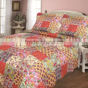 American King Size Bed Quilt Bed Sheet Patchwork Quilt thumbnail-1