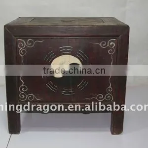 Chinese Antique Hand Painted Wooden Money Chest thumbnail-1