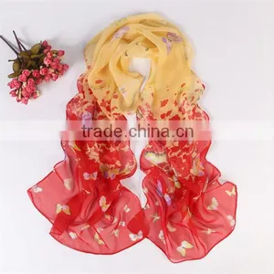 Wholesale Fashionable China Factory Chiffon Silk Scarf thumbnail-6