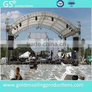 Curved Aluminum Roof Truss Outdoor Stage Aluminum Truss thumbnail-1