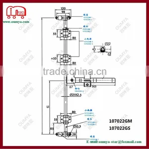 Cargo Container Door Lock Set Parts, Galvanized Cam Lock Fitting 107022GM 107022GS thumbnail-2