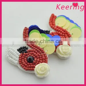 Custom High Quality Bird Beaded Patch for Shoes thumbnail-3