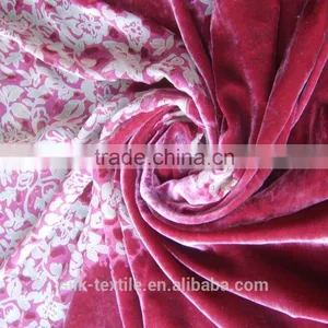 Deco Print and Burn Out Silk Visco Velvet Fabric thumbnail-2