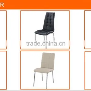 2015 Black PU Leather Dining Chair thumbnail-4
