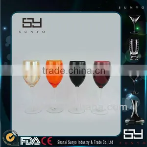 Purple Colored Wine Glass With Clear Stem for Wedding thumbnail-1