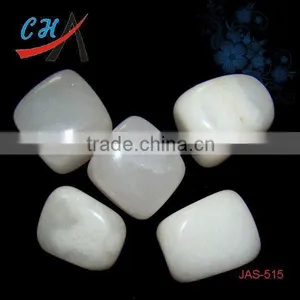 Wholesale Natural White Jade Tumbled Stones thumbnail-1