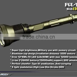 Flexgreen 90w 12000lm High 12xCREE Xml T6 Led Torch thumbnail-2