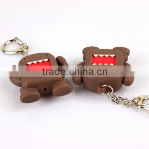 Promotional Cartoon Character LED Light Flash Keychain With Sound thumbnail-4