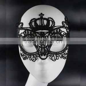 Wholesale Cheap Black Lace Cocktail Party Mask thumbnail-3