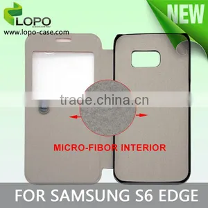 Book Style Flip 2D Sublimation Phone Case for Samsung S6 Edge With Transparent Square for Viewing Time Supplier's Choice thumbnail-1