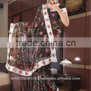 Black Sequin Embroidery Saree thumbnail-1