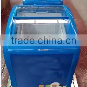 158L Smaller Curved Glass Door Freezer SD-158 Soft Ice Cream Machine, Ice Cream Freezer Curved Sliding Glass Door Commercial thumbnail-4