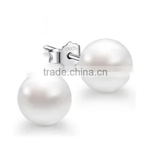 Excellent Quality Freshwater Cultured Shell Gold Pearl Earrings thumbnail-1