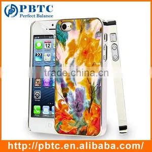 Set Screen Protector And Case For Iphone 5 , Beautiful Aluminium Flower Case thumbnail-2