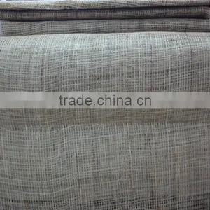 100%handmade Grid Hemp Fabric thumbnail-1