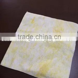 Cotton / Polyester Stitch Bonded Nonwoven Yellow Color Cotton Floor Cloth With Eyelet thumbnail-1