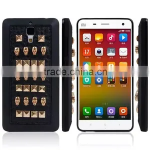 Silver Punk Pyramid Studded Style Studs Rivet Hard Back Case for MI 4 thumbnail-4