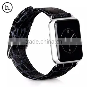 Hot Sale Crocodile Grain Real Leather Watch Band for Apple Watch thumbnail-6