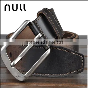 Antique Style Custom Crazy Horse Cowhide Genuine Leather Men Leather Belt thumbnail-3