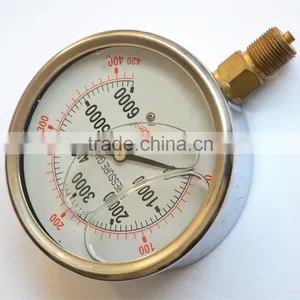 2015 Hot Sale Stainless Steel Oil Filled Liquid Filled Pressure Gauge With Best Price thumbnail-6