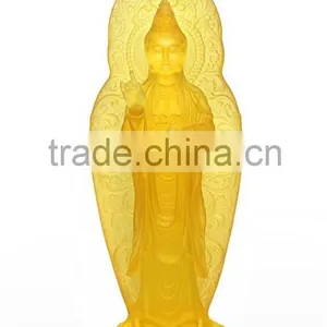 Guanyin Buddha Buddhism Cultural Gift Crafts Color Glass thumbnail-1