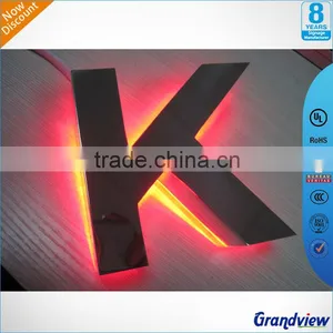 High Brightness Illuminated Metal Stainless Steel LED Alphabet Letters thumbnail-4