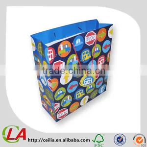 Colorful Children Gift Paper Bag Customized Cartoon Paper Bag For Kids thumbnail-1