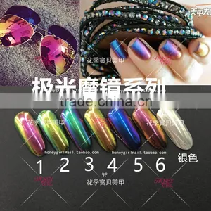 New Nail Powder Mirror Powder Metal Effect for Nail Art Manufacturer HONEY GIRL thumbnail-1