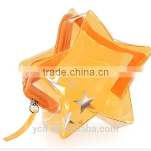 Clear PVC Cosmetic Star Wallet Bag thumbnail-1