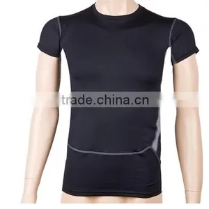 Men's Short Sleeve Sport Quick Dry Stretch Casual Moisture Wicking CompressedT-Shirts thumbnail-4