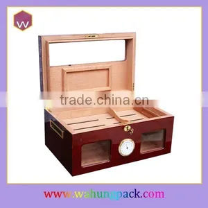 Custom Made Wooden Craft Packaging Box For Cigar Humidor Popular For Men Wholesale thumbnail-1