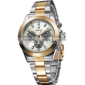 WEIDE Watch Stainless Steel Alarm Luxury Quartz Image Watch Price WH3309 Gold Watch thumbnail-3