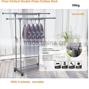Double Poles Extension Indoor and Outdoor Clothes Drying Rack thumbnail-3