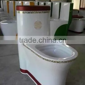 Porcelain Luxury Decorative Flower Gold Enamel Bathroom Design Red Color Quality Choice thumbnail-2