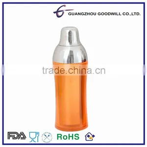16oz S/S + Plastice Double-wall Yellow Cocktail Shaker thumbnail-1
