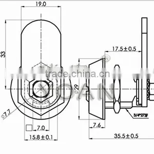 High Quality Metal Cabinet Cam Lock With Master Key thumbnail-5