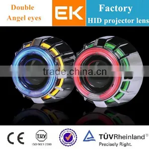 2014 Popular LED Angel Eye Projector Lens Kit / Hid bi Xenon Projector Lens Light / Angel Eyes Motorcycle Headlights thumbnail-1